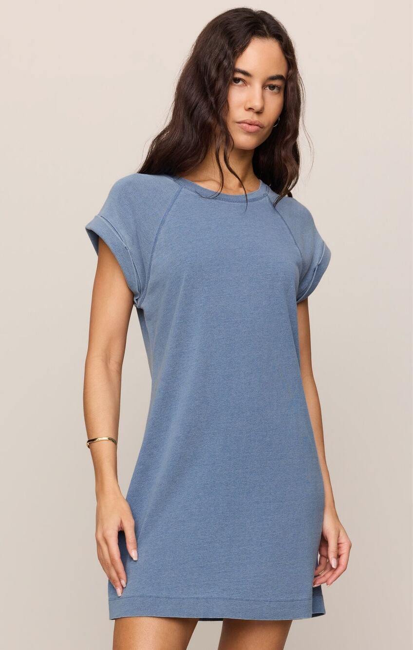 Z Supply Tate Jersey Denim Mini Dress - Santorini Indigo NWT VARIOUS SIZES